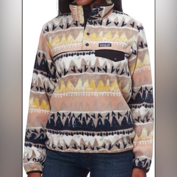 Patagonia Jackets & Blazers - Patagonia Women’s Lightweight Synchilla Snap-T Pullover in Bandicoot Marrow Grey